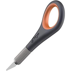 Slice Precision Knife, Finger Grip for Precision and Control, Safe Ceramic Blade Lasting 11x Longer than Metal, 2 Pack