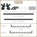 Black Decorative Curtain Rods for Windows:66-120 Inch Adjustable Farmhouse Curtain Rod for Bedroom Living Room,Heavy Duty Rustic Drapery Rods with Vintage Eagle Finial Easy Install,Matte Black