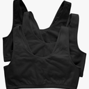 Hanes Women's Scoopneck Cotton Bralette Crop Top (3 Pack) Size L
