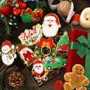48 Pcs Christmas Iron on Patches Xmas Merry Hohoho Chenille Patches Santa Gingerbread Man Elk Embroidery Applique Patch Bulk for Christmas Clothing, Jackets Bag Dress Hats DIY Accessory