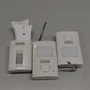 Dog Barking Alarm Motion Detector,Pir Wireless Human Body Walking Sensor Doorbell Door Security Alert System Device for Home or Office Burglar Deterrent (1Sensor + 2Receivers, White)