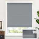 LazBlinds Cordless Cellular Shades, No Tools No Drill Blackout Honeycomb Shades Pleated Blinds for Windows, 26'' W x 36'' H, ight Filtering-dark Grey