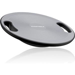 EVERYMILE Wobble Balance Board, Exercise Balance Stability Trainer Portable Balance Board with Handle for Workout Core Trainer Physical Therapy & Gym No-Skid Surface (Classic Gray)