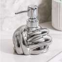 Soap Dispense with Pump Stylish for Handwash Dishwash Any Soap 250ml Steel Pump Refillable Liquid Hand Soap Bottle Body Wash Shampoo (Silver)