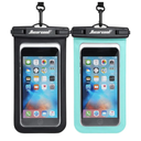 Hiearcool Waterproof Phone Pouch, IPX8 Waterproof Phone Case for iPhone 17/16/15/14 Pro Max, Cell Phone Dry Bag for Beach & Cruise Essentials, Touch Screen, Lanyard Included, 2 Pack (Fits Up to 8.9”)
