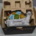 Nacome Solar Garden Outdoor Statues Turtle with Succulent and 7 LED Lights - Lawn Decor Tortoise Statue for Patio, Balcony, Yard Ornament - Unique Housewarming Gifts