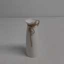 White Ceramic Vase-Flower Vase Dried Flower Vase for Modern Home Decor, Fit for Foyer Living Room Fireplace Bedroom Kitchen, Decent Gift, 8.27" H