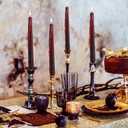 Zhengmy 4 Pack Halloween Vampire Tears Taper Candles, 10 Inch Tall Bleeding Candles Blood Drip Spooky Gothic Candlesticks for Halloween Vampire Home Party Decorations Supplies (Black)