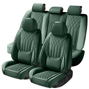 ZenRide Green Thick Nappa Leather Automotive Front Car Seat Covers Set of 2