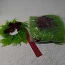 Dingion 8 Pcs 9.8" Small Christmas Cabinets Wreaths Mini Wreaths for Kitchen Window Chair Backs with Ribbon Bell Artificial Greenery for Farmhouse Holiday Decoration (Velvet,Elegant,Dark Red)