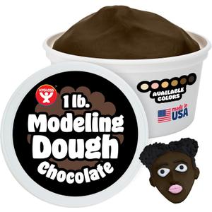 2 Pack Hygloss Play Modeling Dough for Kids – Multicultural Skin Tones – Safe & Non-Toxic Sensory Dough for Arts & Crafts – Play Clay for Toddler Activities, Preschool Classroom Must-Haves (1 lb, Chocolate)