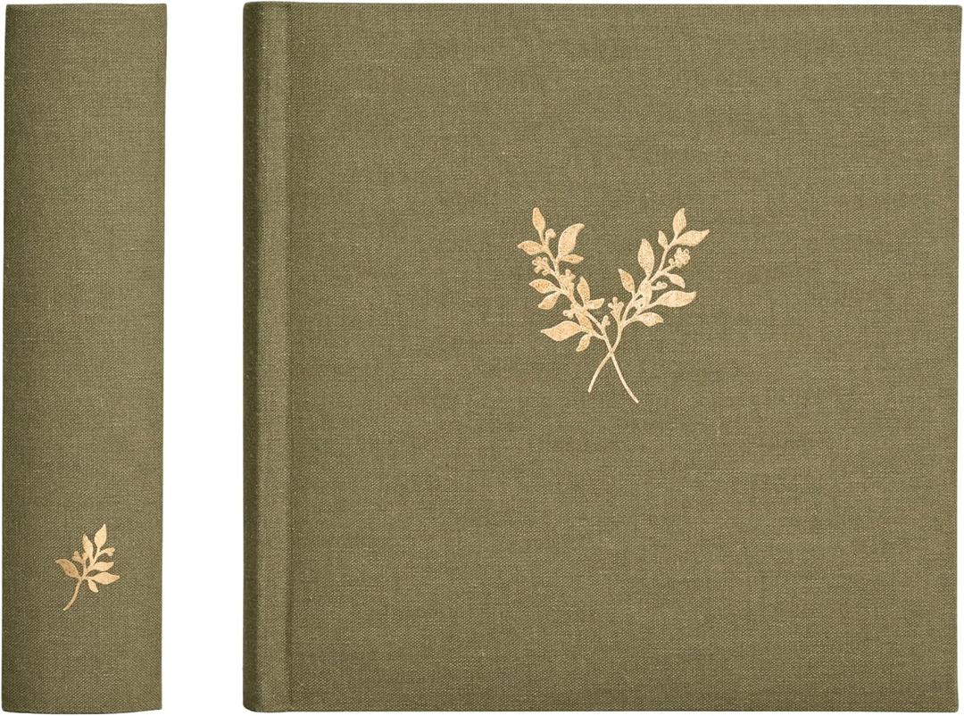Elegant Linen Photo Album - 200 Acid-Free Pockets for 4x6 Pics - Perfect for Weddings & Gifts