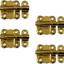 QCAA Deco Sliding Barrel Bolt Durable Steel Constuction, 2'',Brass Plated, 4 Pack, Made in Taiwan