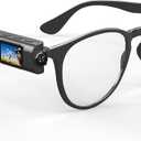 Fanisic Hands-Free POV Sports Camera for Glasses 2.7K HD, 110 Degree Wide Angle Mini Body Cam with Glasses, Wearable Cam WiFi APP Connection, First-Person View Camera for Traveling Cycling Vlogging (Ink)