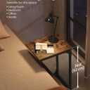 VASAGLE C-Shaped End Table, Small Side Table for Couch, Sofa Table with Metal Frame for Living Room, Bedroom, Bedside, Rustic Brown and Black