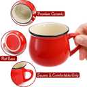 5 Oz 6 Pcs Cute Coffee Mugs, Mini Ceramic Espresso Cups, Small Demitasse Mugs with Handle for Home Kitchen Coffee Bar, Ideal Birthday Holiday Gift for Microwave & Dishwasher Safe