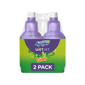 Swiffer Wetjet Wood Floor Cleaner Solution Refill, 42.2 Oz - 2 Pack