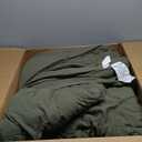 WRENSONGE Queen Comforter Set - 3 Pieces Prewashed Olive Green Comforter Soft Lightweight for All Seasons,Down Alternative Comforters Queen Size with 2 Pillow Shams