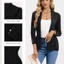 GRACE KARIN Cardigan for Women Trendy Lightweight Knit Sweaters Open Front Peplum Tops 2026 Spring Outfits (Black, S)