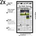 Americanflat 11x22 Newspaper Frame with Polished Plexiglass - Set of 2 - Display for Assorted Media Articles - Signature Collection - Modern Picture Frame for Wall Display - Black