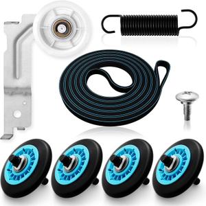 Upgraded Sam-Sung Dryer Repair Kit for DC97-16782A Samsung Dryer Roller Replacement Kit, DC93-00634A Dryer Idler Pulley, 6602-001655 Dryer Belt, Replacement for Samsung Dryer Parts (Figures 6 and 7)