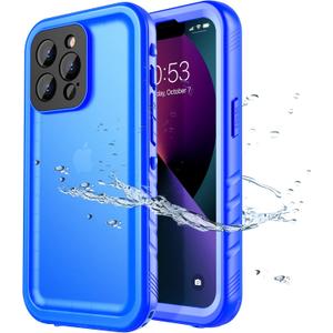SPORTLINK Compatible with iPhone 13 Pro Waterproof Case - Full Body Shockproof Dustproof Phone Screen Protector Rugged Waterproof Case for iPhone 13 Pro 6.1 Inches Blue