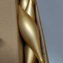 Soaoo 16 Pcs Plastic Finial Drop Christmas Ornaments Decorative Hanging Ornaments Shiny, Matte, Glitter and Sequin Finishes Shatterproof for Christmas Tree Decor Wedding Party Xmas Holiday(Gold)