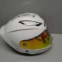 YEMA DOT Approved Full Face Motorcycle Helmet for Adults - Lightweight Moped & Street Bike Helmet with Adjustable Vents，Comfortable for Scooter, Cruiser (White, M)