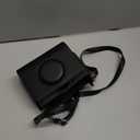 Rieibi Mini EVO Case - Vintage PU Leather Protective Bag for Fuji Instax Mini EVO Instant Camera - Removable Case with Adjustable Shoulder Strap Battery Charging Port - Black