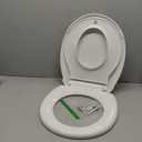 Toddler Toilet Seat with Potty Training Seat Round 16.5inch, 2 in 1 Toilet Seat for Family Built-in Baby Seat Removable, Soft Close + Easy Clean, PP Safe Material, White (Round 16.5inch + Baby Seat)