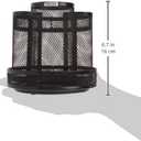 Rolodex Desk Organizer, Rotating Office Supply Caddy, Mesh Black (6.5" x 6.5" x 6.25") - Spinning Pencil Holder, Teacher Essentials