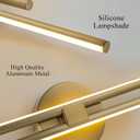 EDISLIVE Dimmable Modern LED Vanity Light Fixtures Bathroom Vanity Wall Lighting, 23.6 in Mirror Vanity Lighting Fixtures for Bathroom Bedroom Makeup Living Room,3000K Warm Light(Gold), 23.6"-Linear