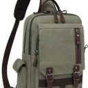 mygreen Sling Bags Chest Shoulder Backpacks, 15.6-Inch Backpack Crossbody Messenger Bag Travel Outdoor Men Army Green, XL