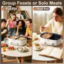 Stariver Hot Pot Electric with Divider, 7L Shabu Shabu Pot, 2-Temp Control (Separate Settings per Side) Non-Stick Hotpot Pot Electric, Perfect for Family Dinners & Parties