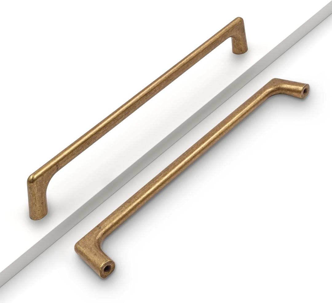 10 Pack 7-1/2"(192mm) Vintage Antique Brass Cabinet Pulls Kitchen Cabinet Handles Bronze Drawer Dresser Handle Cupboard Hardware for Cabinets (7-1/2"/192MM Hole Center)
