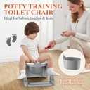 Potty Training Seat, Toddler Toilet Seat for Little Boys Girls, Potty Training Toilet with Urinals, Toddler Step Stool Ladder and Splash Guard (Gray)