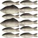 Liliful 23 Pcs Fake Fish Artificial Realistic Toys Stuffed Foam Faux Sea Fish Including Big and Small for Home Decoration Aquarium Display Ornaments Stage Drama Photography Prop Prank Prop