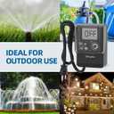 2 x TiFFCOFiO New Digital Outdoor Timer Waterproof, Dial Programmable Method, Outdoor Light Timer with 2FT Extension Cord, 2 Grounded Electrical Outlets for Lights, 6 Sets of Programs, 20A/2500W (Digital, 1 PACK)