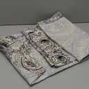 jinchan Blackout Curtains 63 Inch Length 2 Panels Blue Damask Medallion Window Curtains for Bedroom Grommet Thermal Insulated Drapes for Living Room Vintage Luxury Window Treatments Set