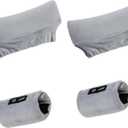 SPRING SEAON Underarm Crutch Pads, Velvet Padded Crutches Covers Non Slip Padding Cushion Crutch Accessories Gray