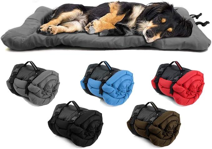 Senzkon Outdoor Dog Bed, 35”x24“ Portable Camping Travel Dog Bed, Soft, Comfortable, Waterproof, Non-Slip, Machine Washable Easy to Clean Pet Mat for Small, Medium and Large Dog and Cat