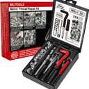 BILITOOLS M9x1.25 Helicoil Thread Repair Kit Metric, HSS Drill Heli Coil Repair Kit