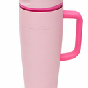 Owala SmoothSip Slider Stainless Steel Insulated Travel Mug with handle, 100% Leak Proof, For Hot and Cold Drinks, Travel Friendly with Sliding Lock Lid, 24 oz, BPA Free, Leak Proof, Pucker Up