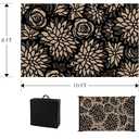 Outdoor Plastic Straw Rug Waterproof Patio 8x10 Black Brown Floral Mat for Porch Camping RV Balcony Deck Courtyard Reversible Lightweight Durable Portable Carpet 8' x 10' (Rectangular), Floral | Brown