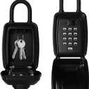 Portable Combination Lock keybox, 9-Digit Keyboard,For House Keys Key Hiders to Hide a Key Outside,Waterproof Key Safe Storage Lock Box(With Shackle)