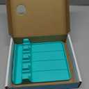 Silicone Spoon Rest - Large Cooking Utensil Holder with Drip Pad Walls - Multiple Spoon Rest with Wider Slots for Bigger Utensils, BPA-Free Spatula Rest for Stove, Kitchen, Countertop (Tranquil Turquoise)