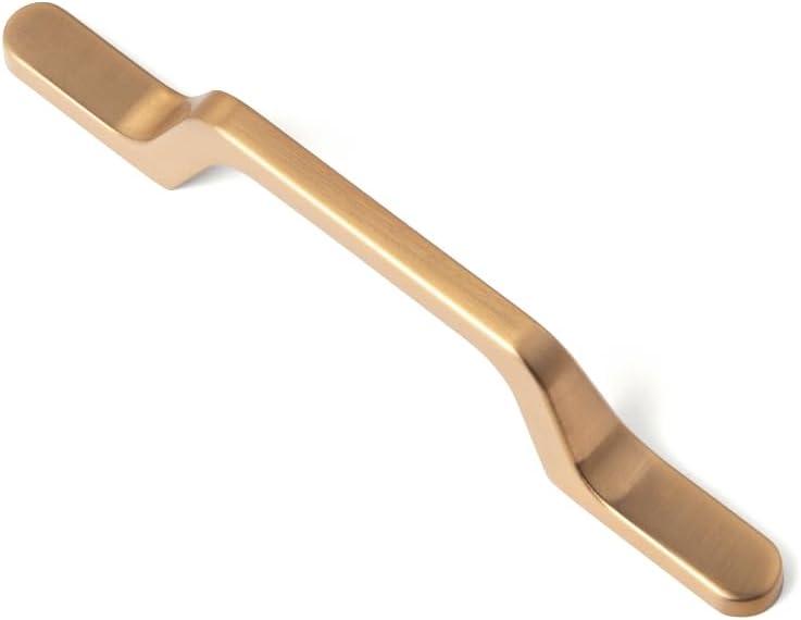 Goo-Ki 6 Pack Champagne Copper Cabinet Handle Drawer Pulls - 3" (76mm) c-c Modern Bar Zinc Alloy Hardware for Kitchen Cupboard