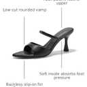 Womens Pointed Open Toe Heeled Sandals Strap Slip On High Heels Backless Mules Dress Shoes (M)