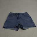 Genleck Womens Crossover Jean Shorts - Stretch High Waisted Trendy Denim Shorts Curvy Casual Summer Clothes, M