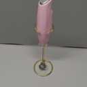 Paris Hilton Electric Handheld Milk Frother with Double Coil Head Whisk and Gold Metal Stand, Battery Powered (2 AA Batteries Required but Not Included), Pink